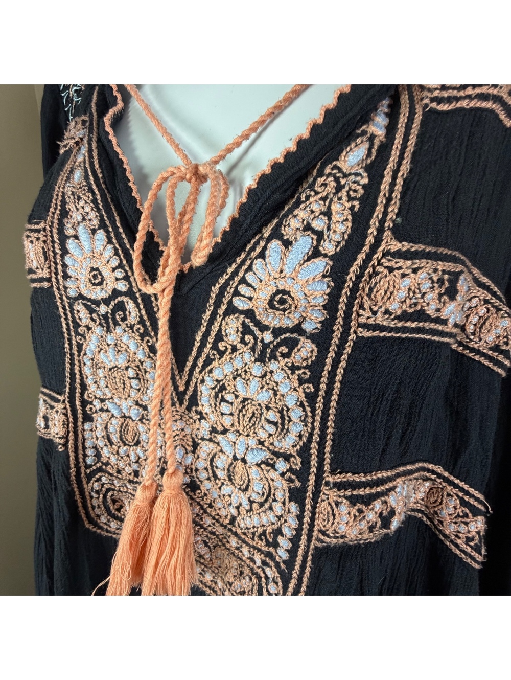 Free People Wind Willow Mini Dress size L - Picture 3 of 6